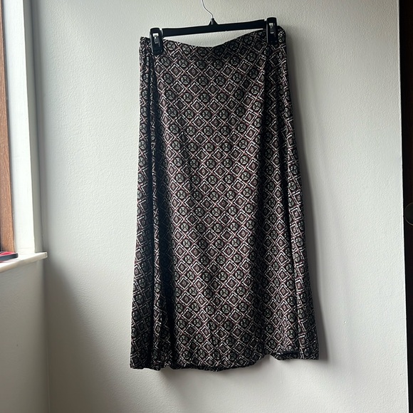 Laura Scott Geometric Print Midi Skirt Size Small - Picture 1 of 5